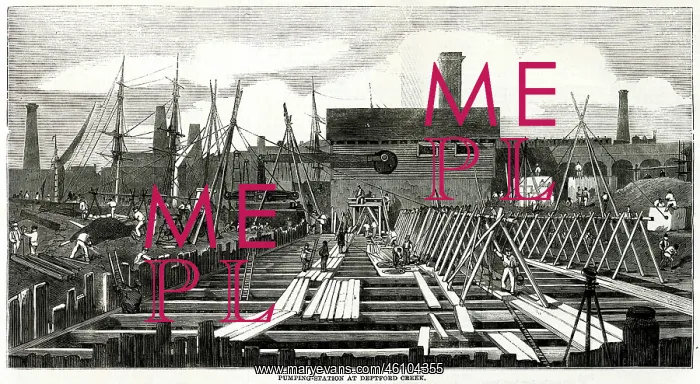 : Pumping station at Deptford Creek 1861 : Pumping station at Deptford Creek 1861