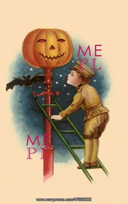 : Pumpkin on Light Post : Pumpkin on Light Post