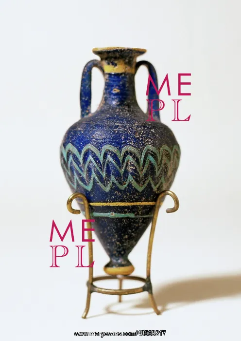 : Punic-Phoecian glass. Bottle. Polycrome. 6th-4th C. BC : Punic-Phoecian glass. Bottle. Polycrome. 6th-4th C. BC
