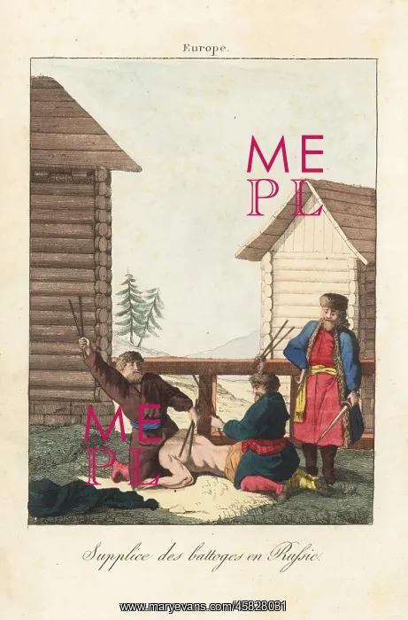  : Punishment of the battacks in Russia, 18th century
