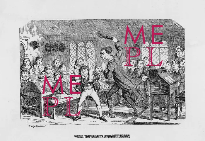 : Punishment by birching in a school : Punishment by birching in a school