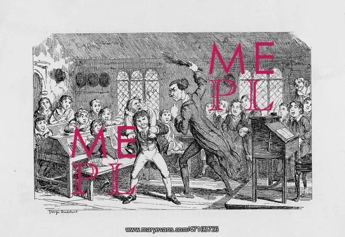 : Punishment by birching in a school : Punishment by birching in a school