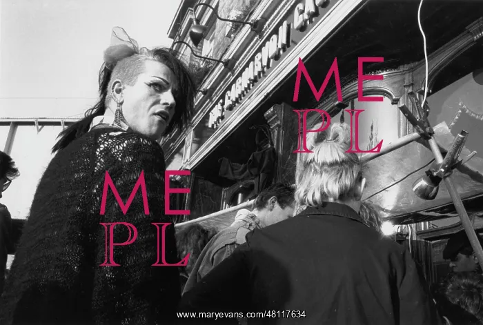 : Punks outside a cafe : Punks outside a cafe