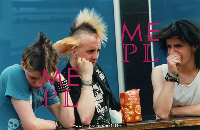 : Three punks on a Saturday in Stockport : Three punks on a Saturday in Stockport