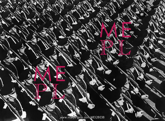 : Pupils of the Fascist Academy in Rome in step, 1937 : Pupils of the Fascist Academy in Rome in step, 1937
