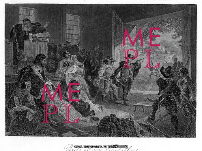 : Puritans during a Native American Raid : Puritans during a Native American Raid