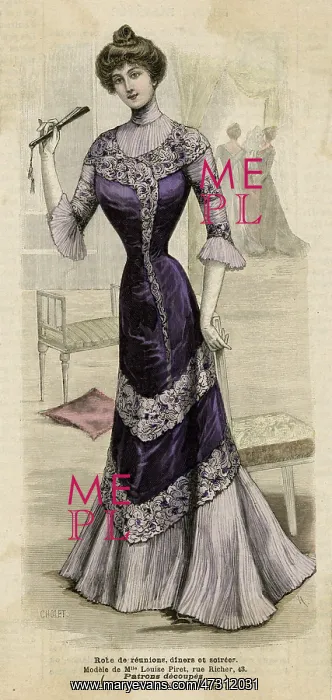: Purple Dress 1899 : Purple Dress 1899