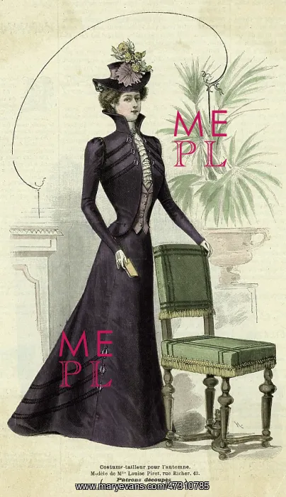: Purple Open Bodice 1899 : Purple Open Bodice 1899