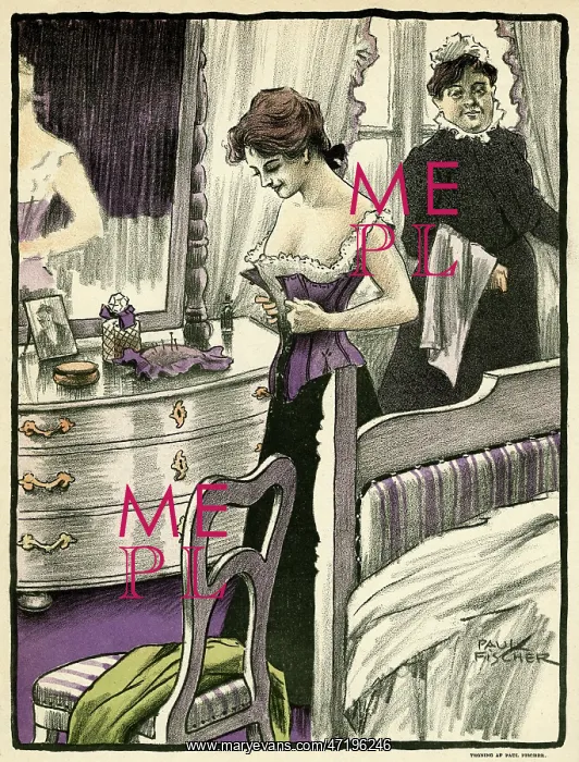 : Putting on Her Corset : Putting on Her Corset