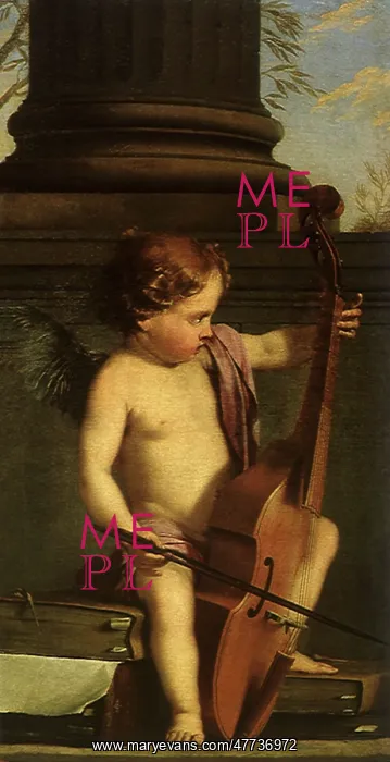  : Putto playing the Bass Violin