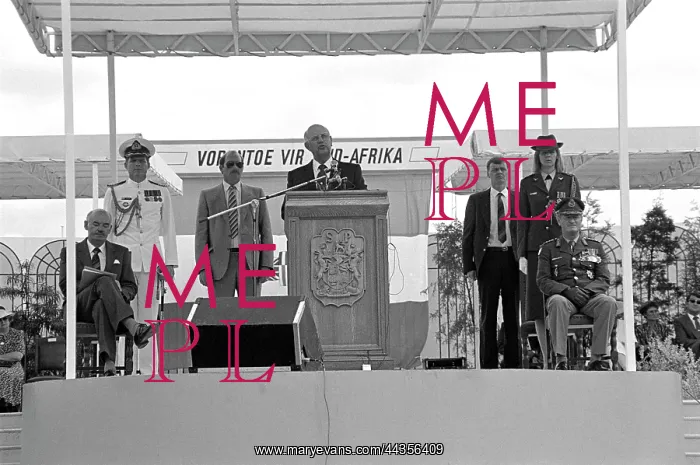 : PW Botha (former President) addresses the crowd at : PW Botha (former President) addresses the crowd at