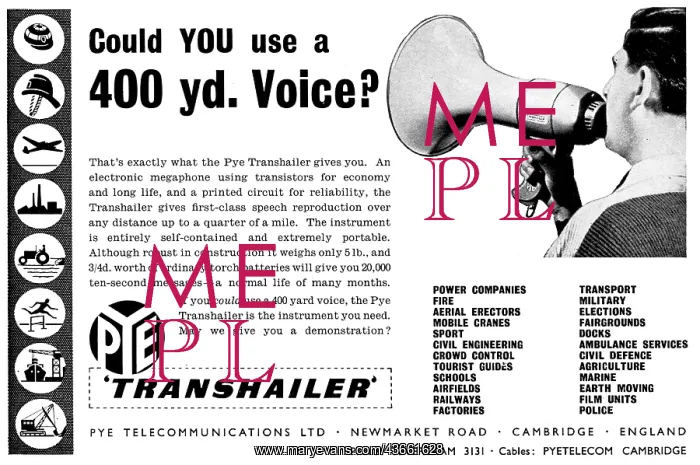 : Pye Loud Hailer - Pye Transhailer : Pye Loud Hailer - Pye Transhailer