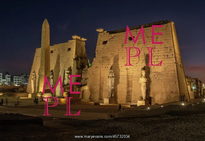 : Pylon of Ramesses II, Luxor Temple, Luxor, Egypt : Pylon of Ramesses II, Luxor Temple, Luxor, Egypt