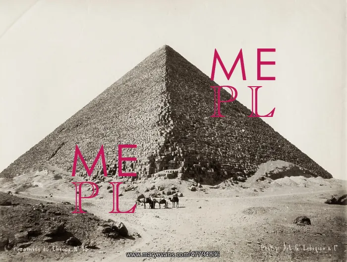 : Pyramid of Cheops, Giza, Egypt, c.1890's : Pyramid of Cheops, Giza, Egypt, c.1890's