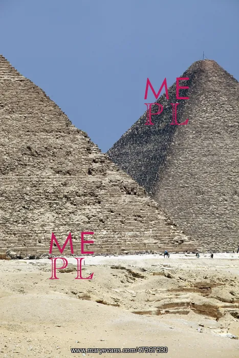 : Pyramid of Khafre and Great Pyramid of Cheops, Cairo, Egypt : Pyramid of Khafre and Great Pyramid of Cheops, Cairo, Egypt