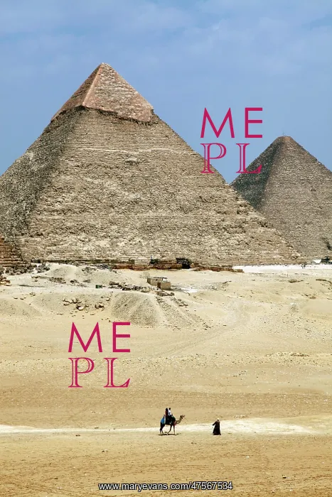 : Pyramid of Khafre and Great Pyramid of Cheops, Cairo, Egypt : Pyramid of Khafre and Great Pyramid of Cheops, Cairo, Egypt