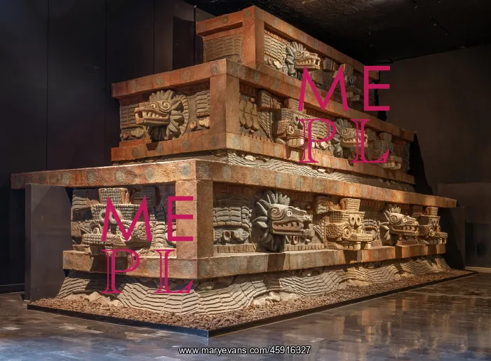 : Pyramid, Museo Nacional de Antropologia, Mexico City, Mexico : Pyramid, Museo Nacional de Antropologia, Mexico City, Mexico