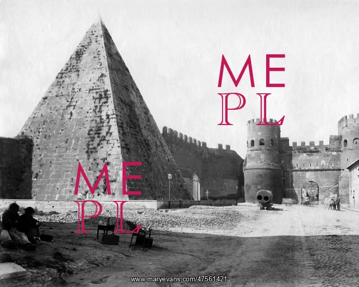 : Pyramid tomb of Cestius, Rome, Italy : Pyramid tomb of Cestius, Rome, Italy