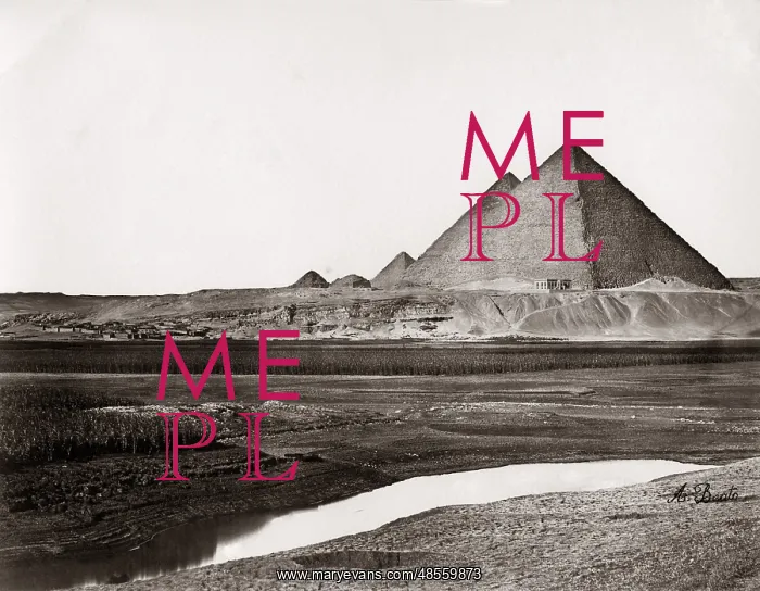  : Pyramids at Giza, Egypt, circa 1880s