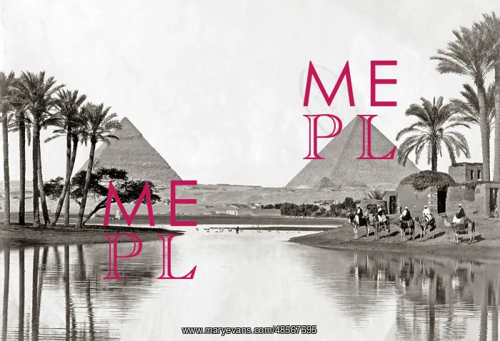  : Pyramids at Giza, Egypt, circa 1880s