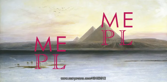  : The Pyramids at Gizeh. Edward Lear (1812-1888)
