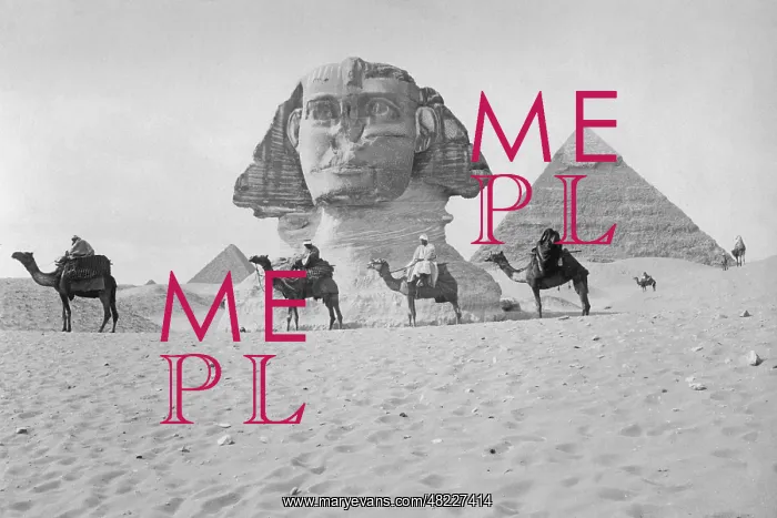 : Pyramids and Sphinx of Giza, ca. 1900's : Pyramids and Sphinx of Giza, ca. 1900's
