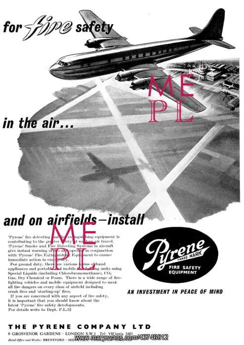 : Pyrene Aircraft Fire Protection Equipment : Pyrene Aircraft Fire Protection Equipment