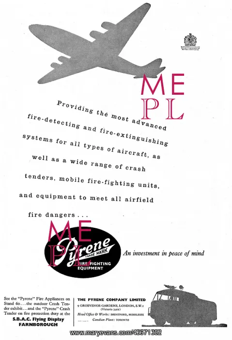 : Pyrene Fire Detection & Extinguishing Systems For Aircraft : Pyrene Fire Detection & Extinguishing Systems For Aircraft