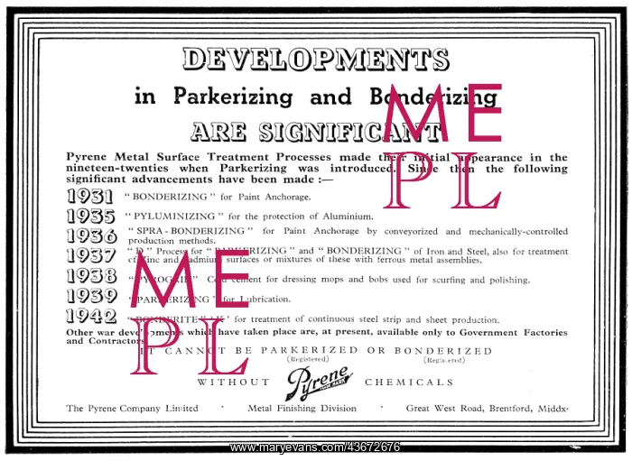 : Pyrene Metal Surface Traetments. Parkerizing : Pyrene Metal Surface Traetments. Parkerizing