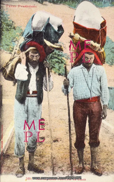 : Pyrenean Mountain Men carrying ice : Pyrenean Mountain Men carrying ice