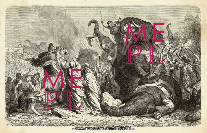 : Pyrrhus fighting the Romans at Battle of Asculum : Pyrrhus fighting the Romans at Battle of Asculum