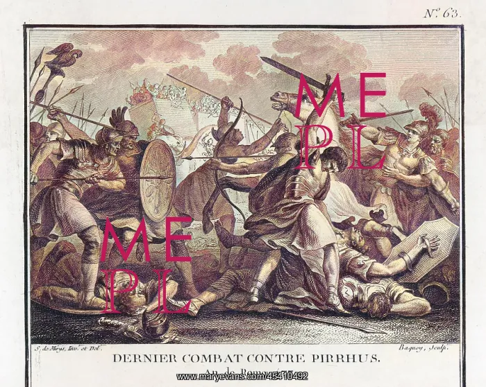 : Pyrrhus fighting the Romans at Beneventum : Pyrrhus fighting the Romans at Beneventum