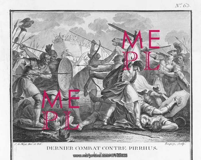 : Pyrrhus fighting the Romans at Beneventum : Pyrrhus fighting the Romans at Beneventum