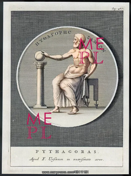 : Pythagoras, Greek philosopher and mathematician : Pythagoras, Greek philosopher and mathematician