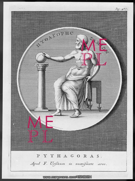 : Pythagoras, Greek philosopher and mathematician : Pythagoras, Greek philosopher and mathematician