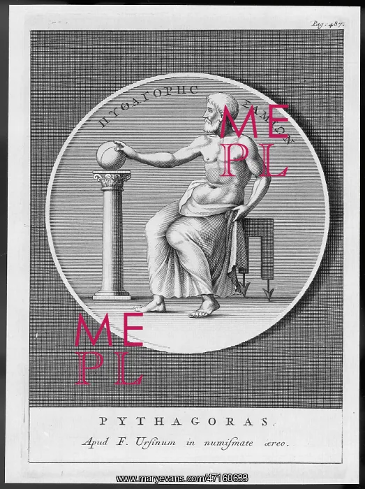 : Pythagoras, Greek philosopher and mathematician : Pythagoras, Greek philosopher and mathematician