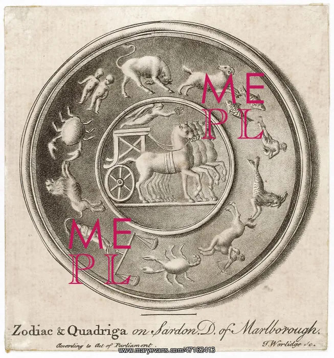 : Quadriga of the Sun Surrounded by the Zodiac : Quadriga of the Sun Surrounded by the Zodiac