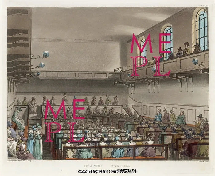 : Quaker Meeting - Rowlandson and Pugin : Quaker Meeting - Rowlandson and Pugin