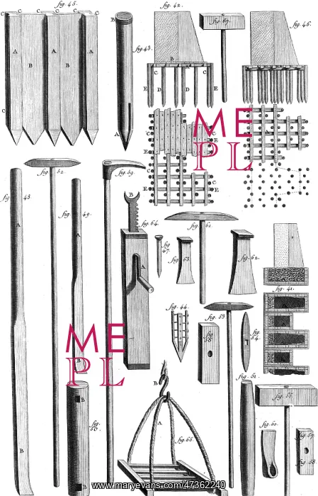 : Quarryman's Tools - 18th century : Quarryman's Tools - 18th century