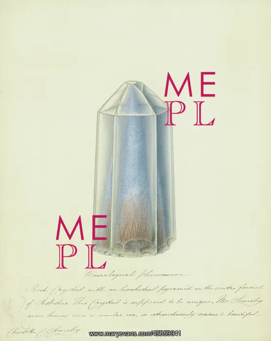 : Quartz crystal with asbestos inclusion : Quartz crystal with asbestos inclusion