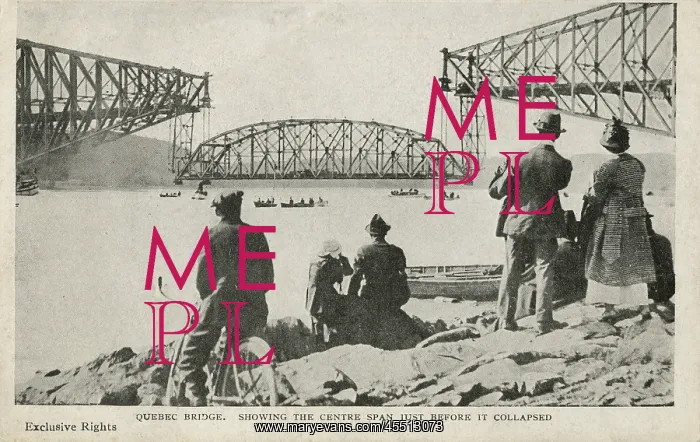 : Quebec Bridge, Canada - Centre section prior to collapse : Quebec Bridge, Canada - Centre section prior to collapse