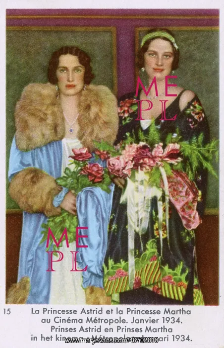 : Queen Astrid of Belgium with Princess Martha : Queen Astrid of Belgium with Princess Martha