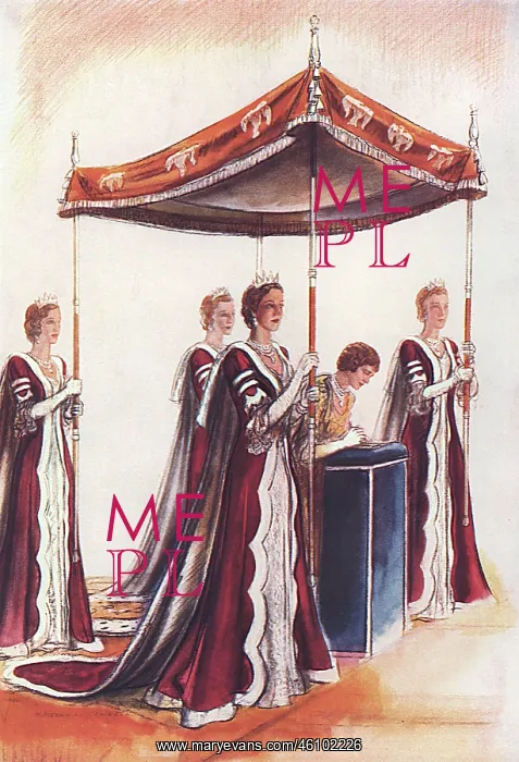 : The Queen and her canopy bearers : The Queen and her canopy bearers