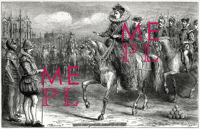 : Queen Elizabeth I addressing her troops at Tilbury : Queen Elizabeth I addressing her troops at Tilbury