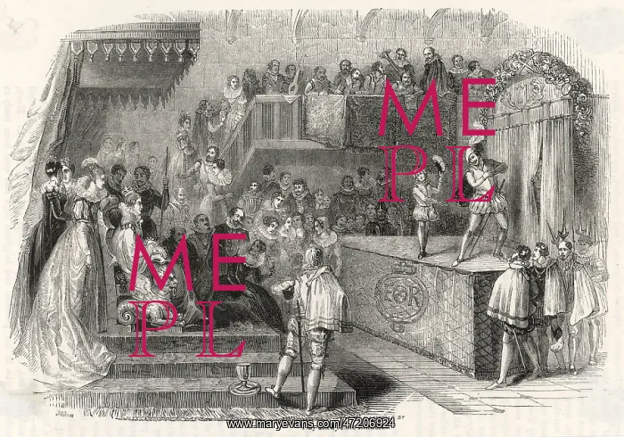 : Queen Elizabeth I watching a play : Queen Elizabeth I watching a play