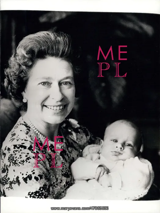 : Queen Elizabeth II and baby Peter Phillips : Queen Elizabeth II and baby Peter Phillips