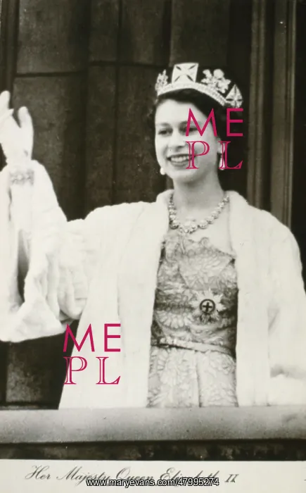 : Queen Elizabeth II on her coronation day : Queen Elizabeth II on her coronation day