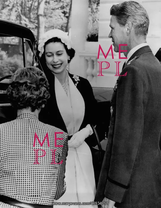 : Queen Elizabeth II with General and Mrs Norstad, Paris : Queen Elizabeth II with General and Mrs Norstad, Paris