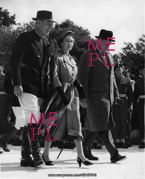 : Queen Elizabeth II at polo match, Malta : Queen Elizabeth II at polo match, Malta