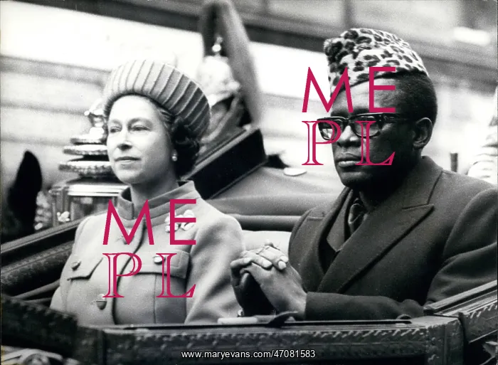 : Queen Elizabeth II and President Mobutu of Zaire : Queen Elizabeth II and President Mobutu of Zaire